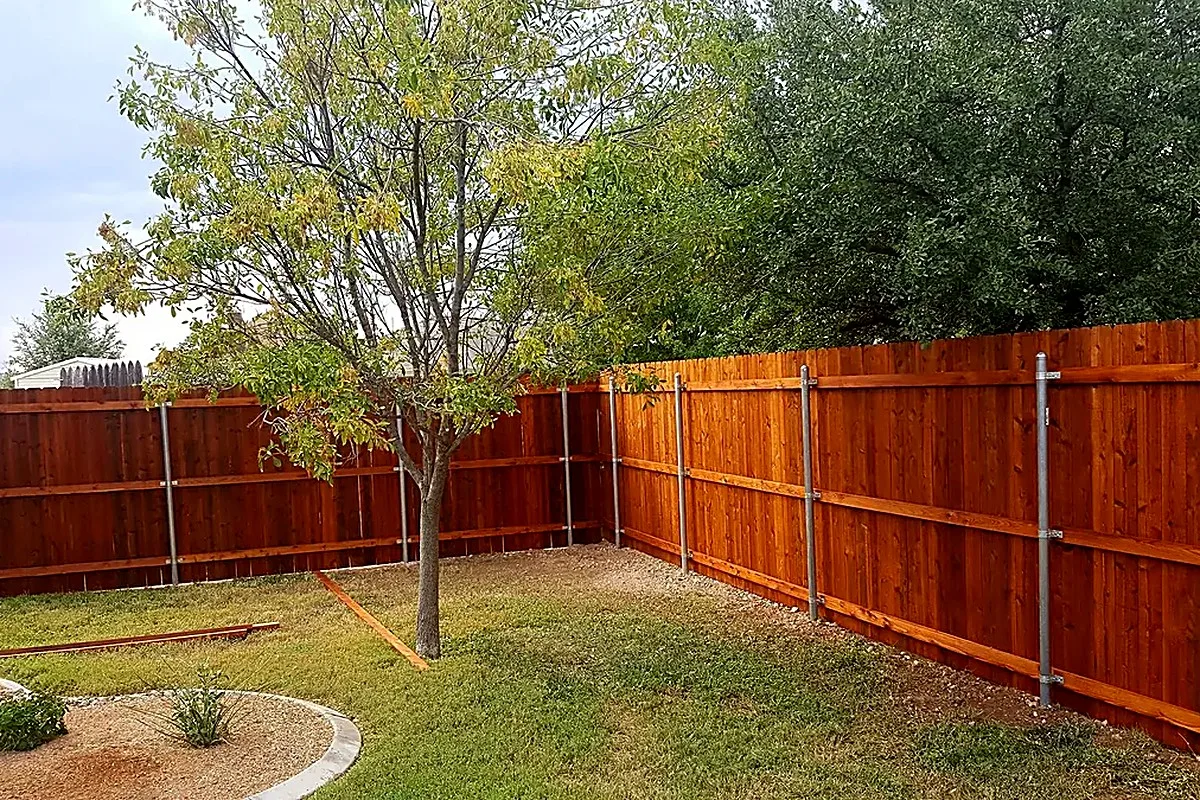 West Texas home and cedar privacy fence